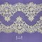 1 Yard Beaded Double Sided Lace Trimming Embroidered on 100% Polyester Net Mesh 6″ Wide